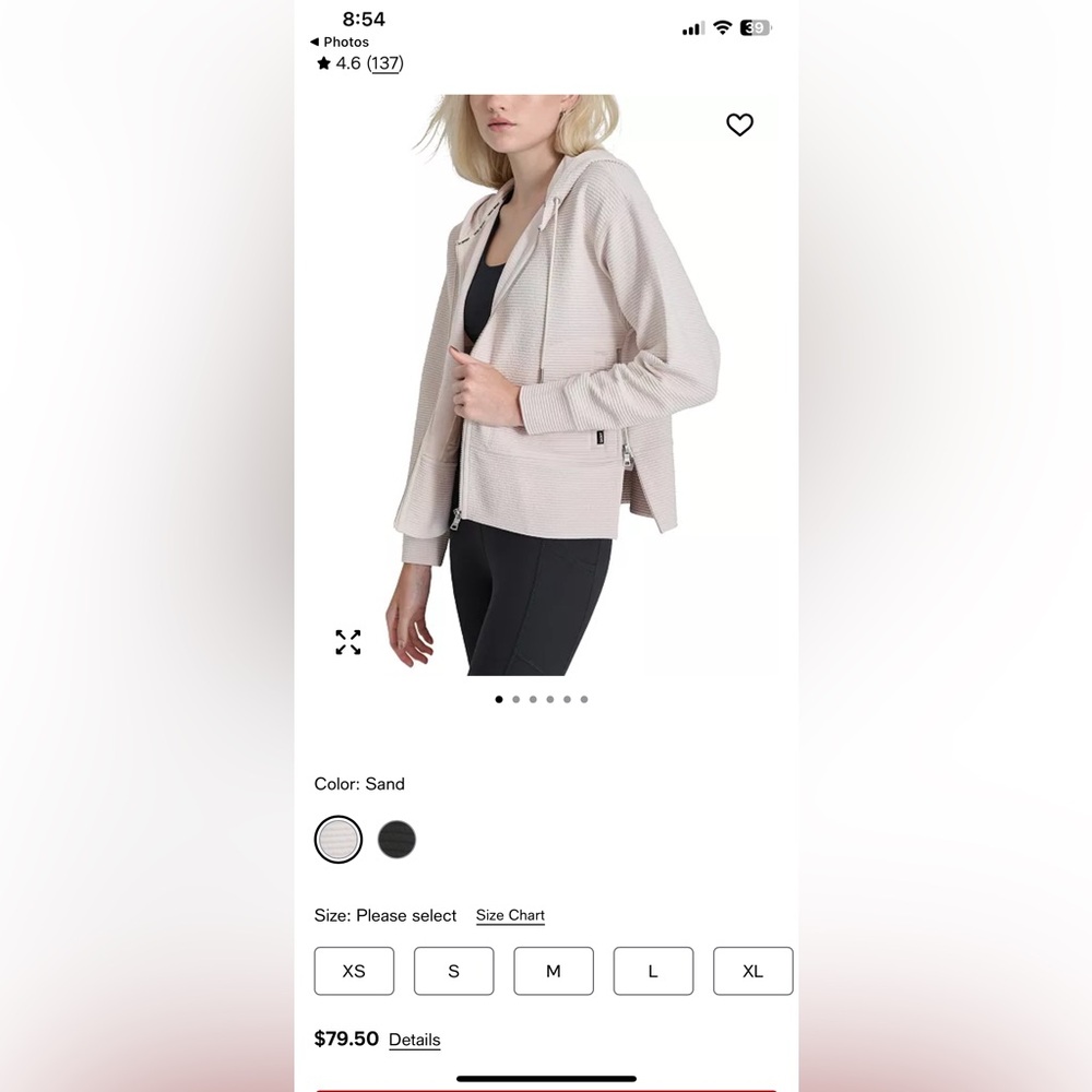 DKNY Sport Hooded Jacket